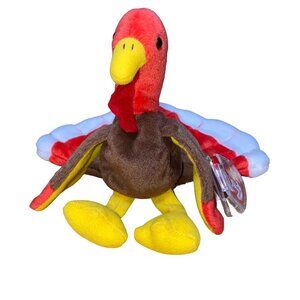 Ty Beanie Babies Gobbles The Turkey 1996 Retired Plush Toy - Multicolor Collecti
